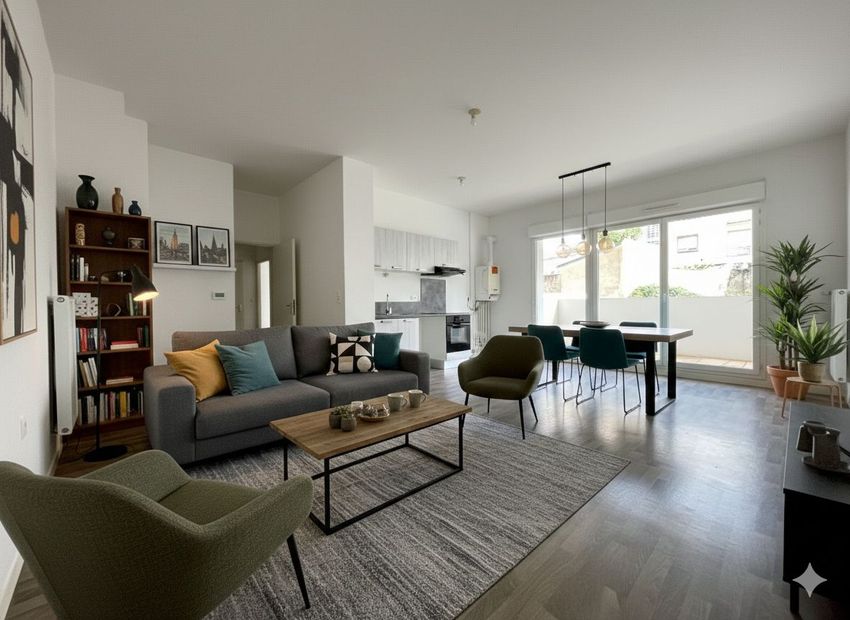 Image Salon à appartement de Saint-Nazaire