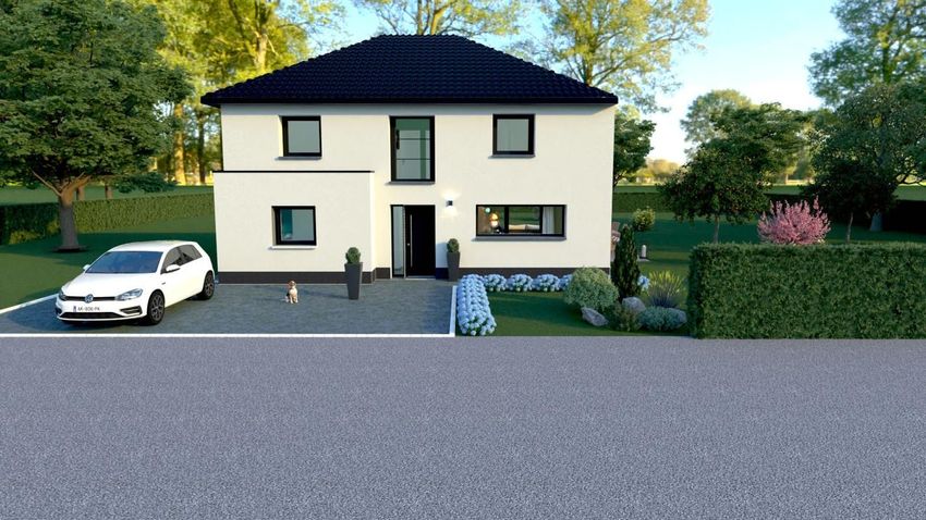 Image Façade à  maison individuelle de Courrières