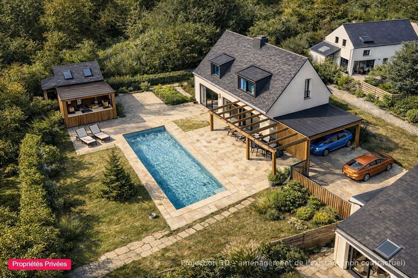 Image Piscine à  maison individuelle de Saint-Armel