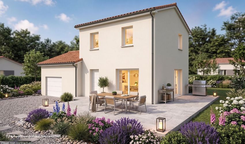Image Façade à  maison individuelle de L'Horme