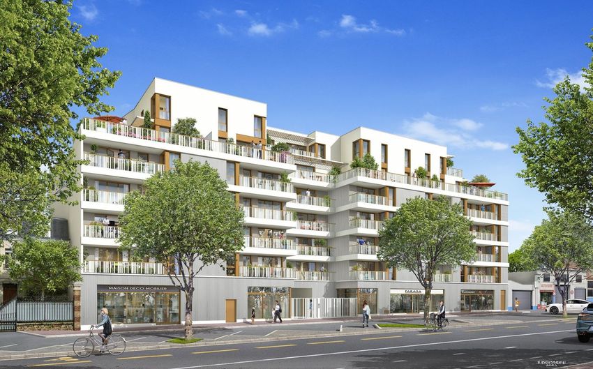 Image Façade à programme neuf de 103 Avenue Georges Clemenceau
