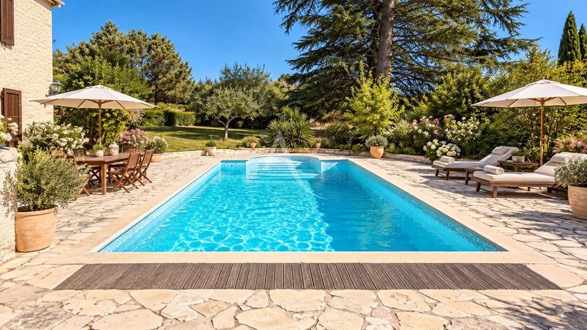 Image Piscine à  villa de Forcalquier