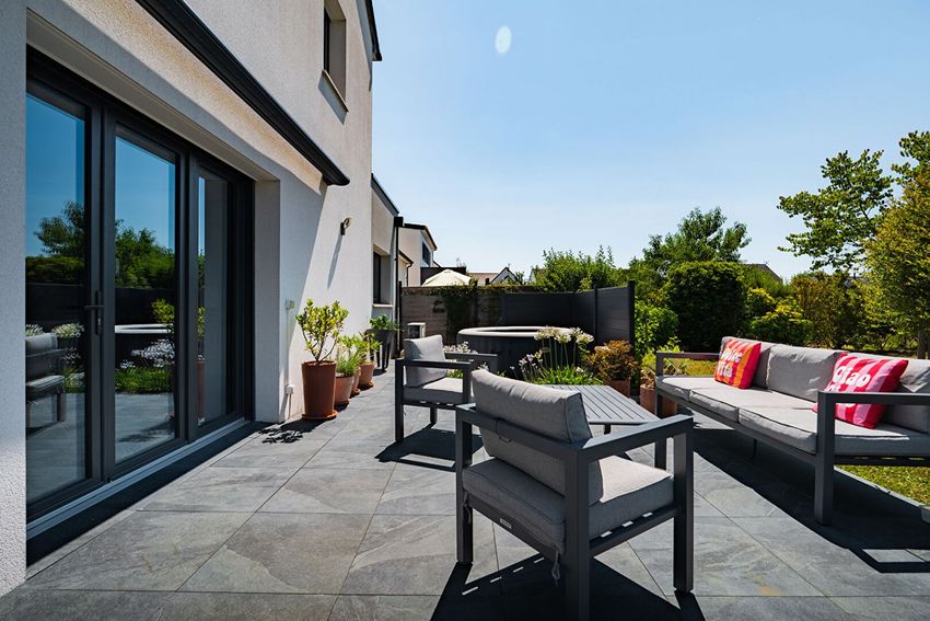 Image Terrasse à  maison mitoyenne de Le Plessis-Grammoire