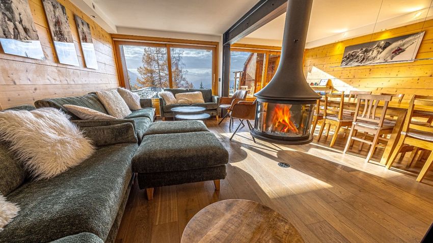 Image Salon à  chalet de montagne de Bourg-Saint-Maurice