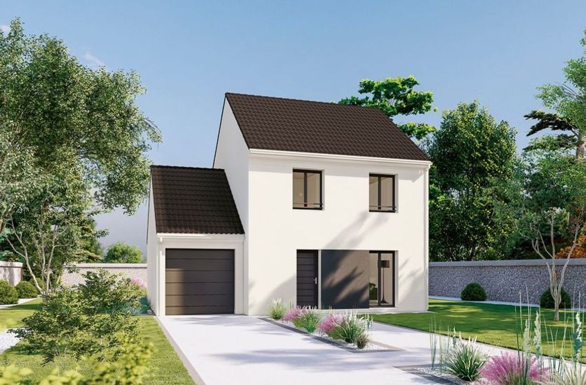Image Façade à  maison individuelle de Saint-Chéron
