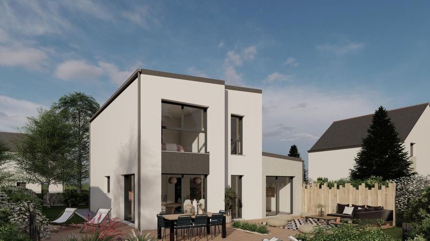 Image Façade à  maison individuelle de Saint-Ouën-des-Toits