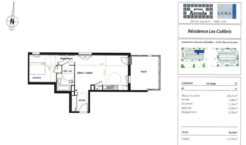 Image Plan à appartement de Villars-les-Dombes