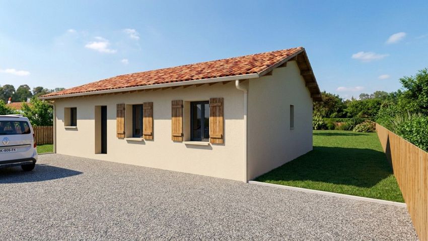 Image Façade à  maison individuelle de Sabres