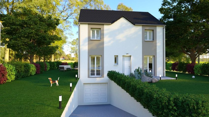 Image Façade à  maison individuelle de Sivry-Courtry