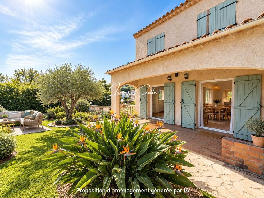 Image Façade à  maison jumelée de Cagnes-sur-Mer