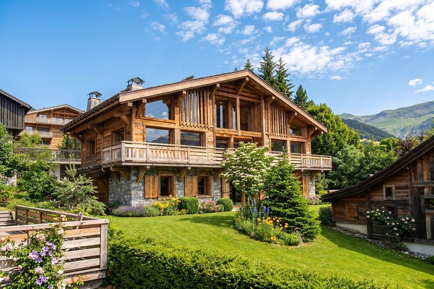 Image Façade à  chalet de montagne de Megève