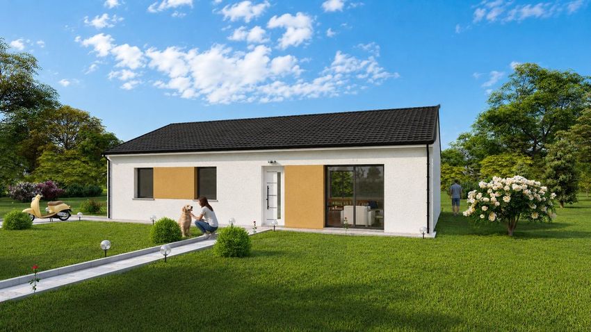 Image Façade à  maison individuelle de Manhoué