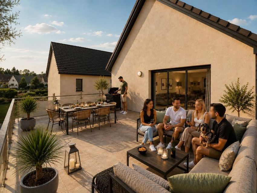 Image Terrasse à  maison individuelle de Muttersholtz