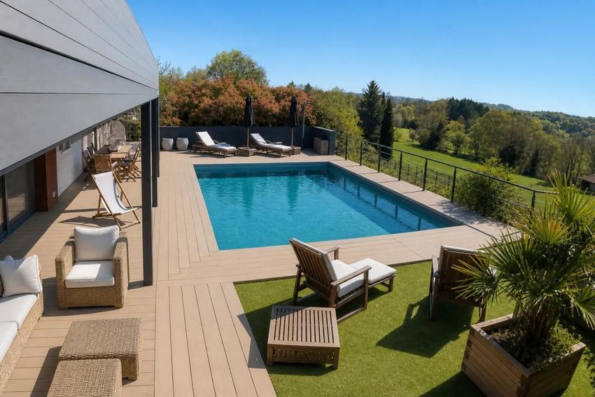 Image Piscine à  maison individuelle de Auriac-du-Périgord