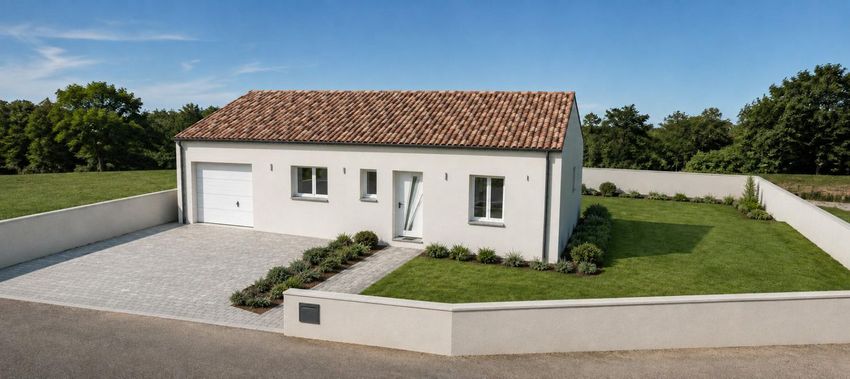 Image Façade à  maison individuelle de Saint-Médard-d'Aunis