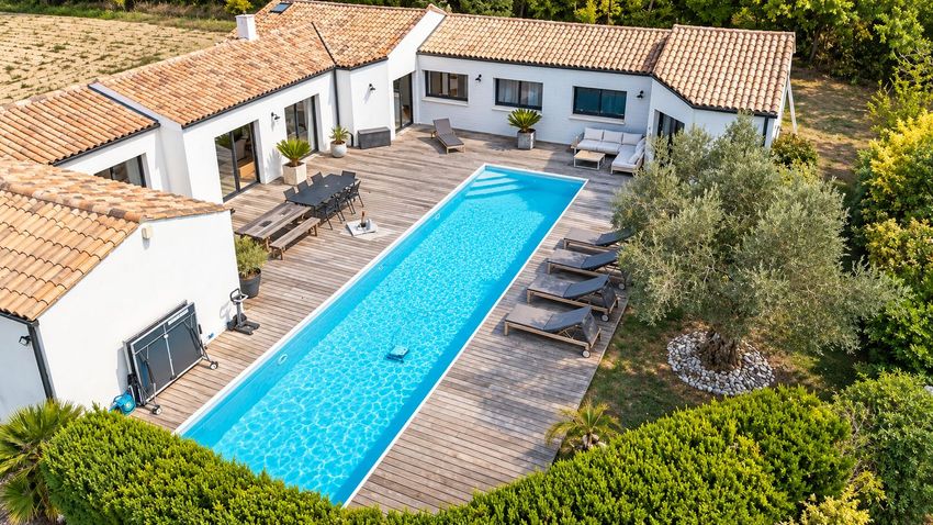Image Piscine à  maison individuelle de Virson