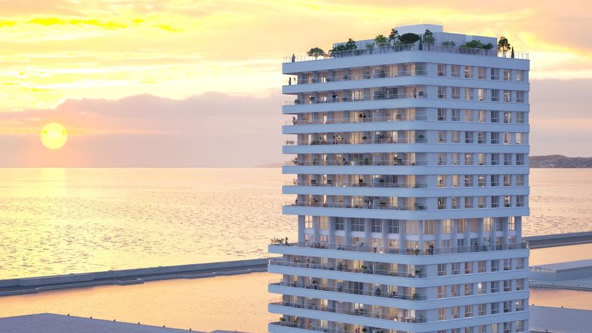 Image Vue à programme neuf de 2 Boulevard Euroméditérranée Quai d'Arencbobou