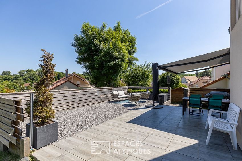 Image Terrasse à  maison mitoyenne de Rozérieulles