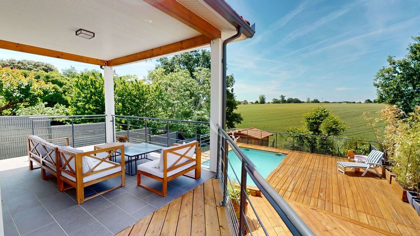 Image Terrasse à  maison individuelle de Daux