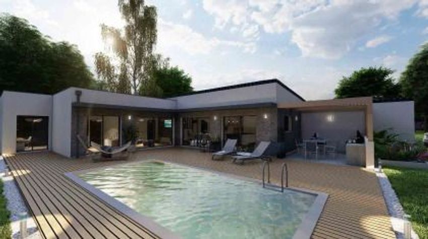 Image Piscine à  maison individuelle de Breteil