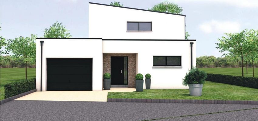 Image Façade à  maison individuelle de Bobital