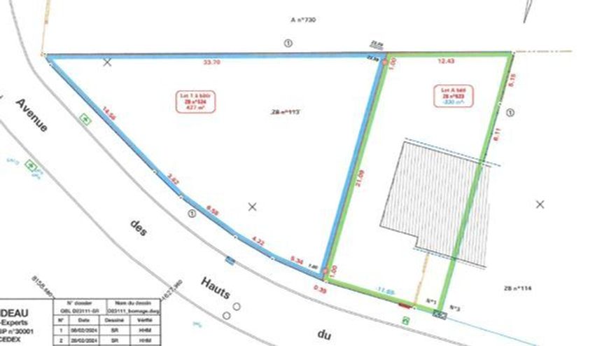Image de terrain à 1 Avenue des Hauts du Parc