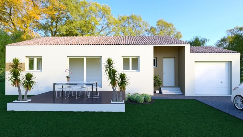 Image Façade à  maison individuelle de Fontès