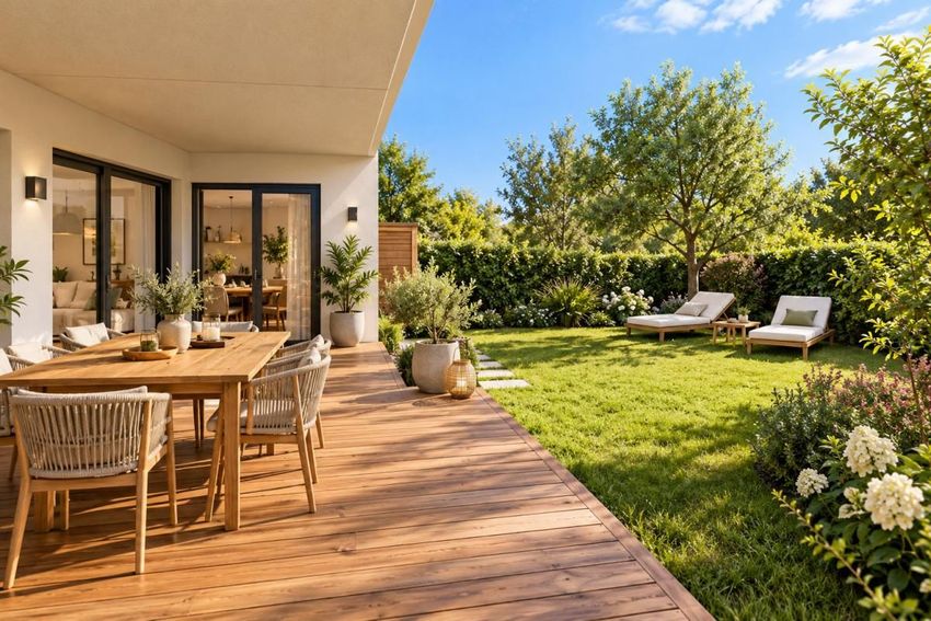 Image Terrasse à  maison individuelle de Le Taillan-Médoc