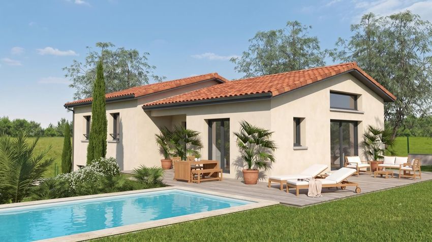 Image Piscine à  maison individuelle de Châteauneuf