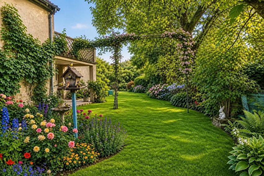 Image Jardin à  maison individuelle de Arcambal