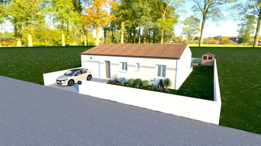 Image Façade à  maison individuelle de Saint-Médard-d'Aunis