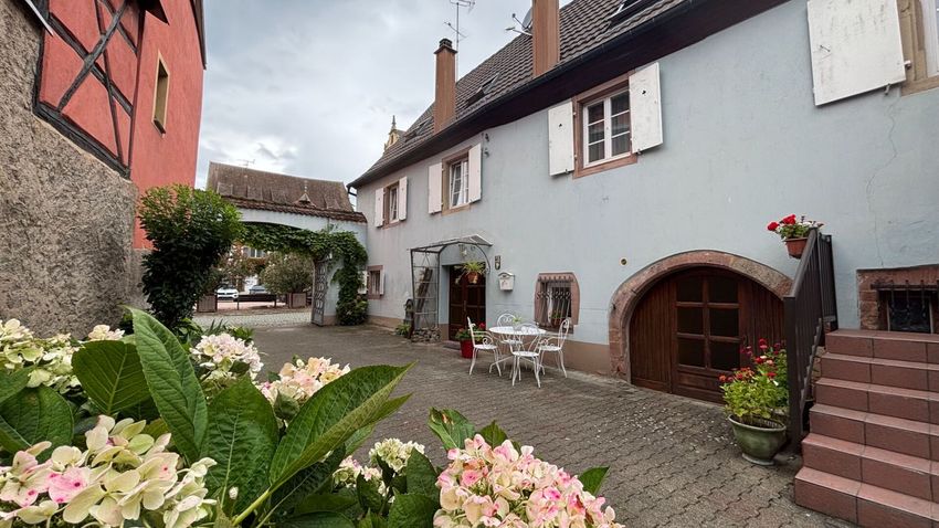 Image Façade à  maison mitoyenne de Colmar