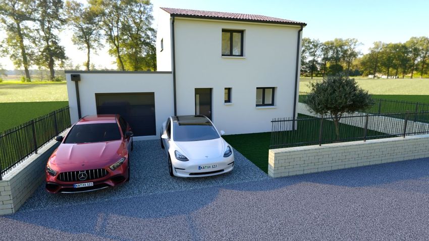 Image Façade à  maison individuelle de Saussan
