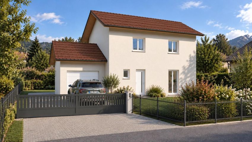 Image Façade à  maison individuelle de Viry