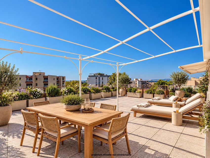 Image Terrasse à appartement de Marseille 8e Arrondissement