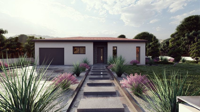 Image Façade à  maison individuelle de Mazaye