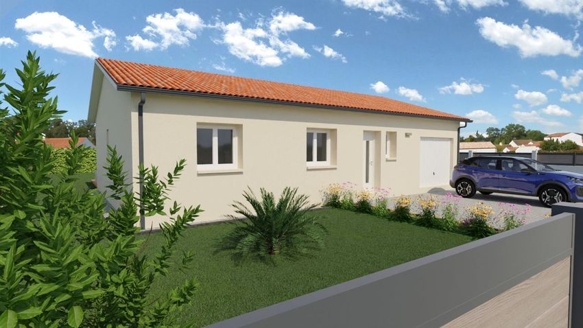 Image Façade à  maison individuelle de Bougue