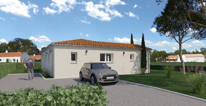 Image Façade à  maison individuelle de Abzac