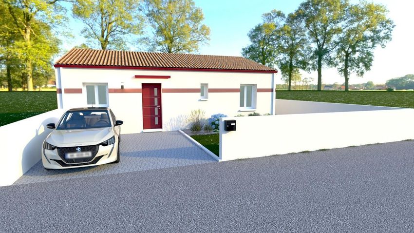 Image Façade à  maison individuelle de Saint-Médard-d'Aunis