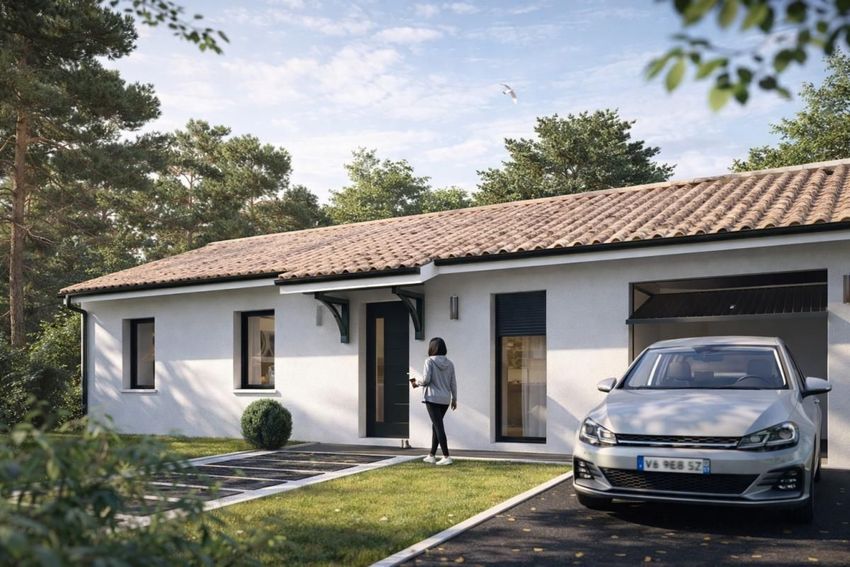 Image Façade à  maison individuelle de Abzac