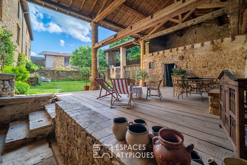 Image Terrasse à  maison individuelle de Poleymieux-au-Mont-d'Or