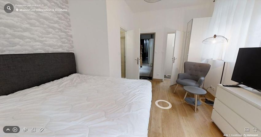 Image Chambre à  maison mitoyenne de Roubaix