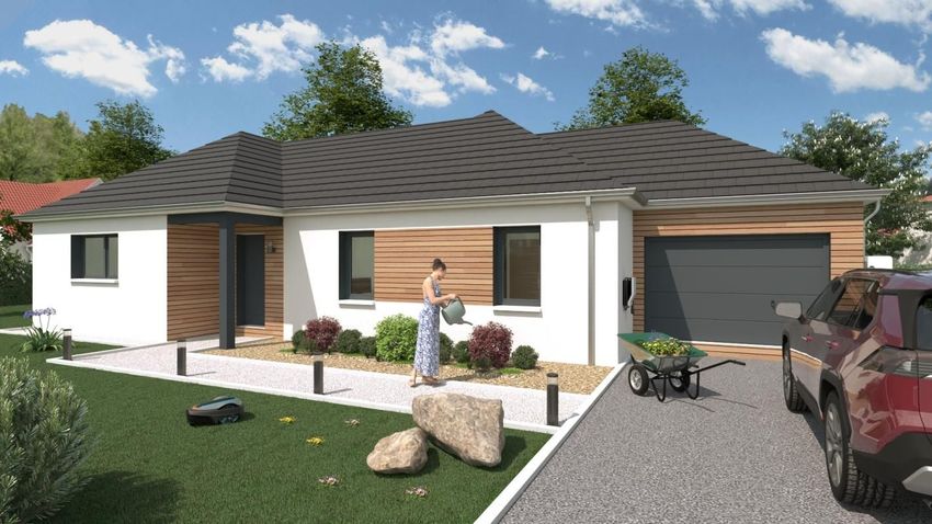 Image Façade à  maison individuelle de Bazinval