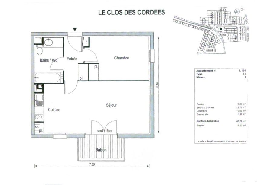 Image Plan à appartement de Châtelaillon-Plage