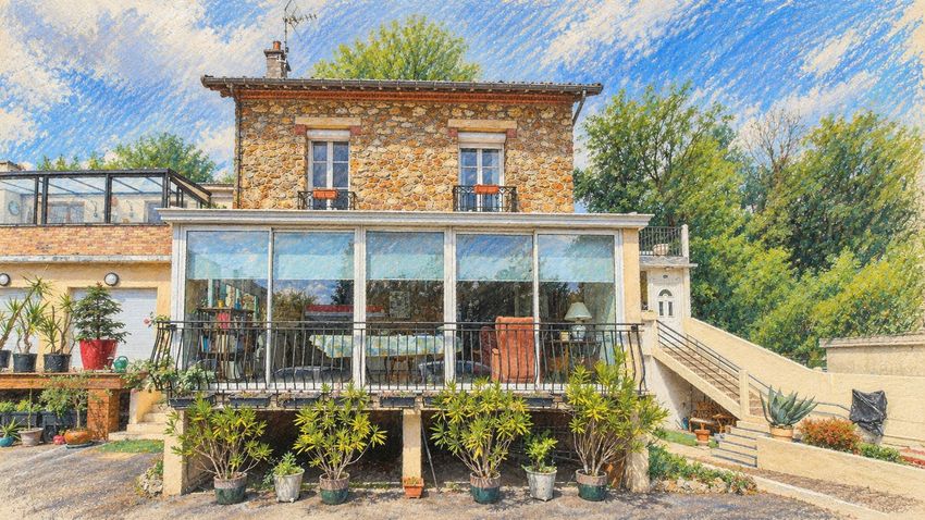 Image Façade à  maison mitoyenne de Ville-d'Avray