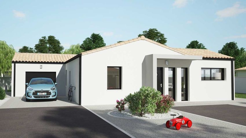 Image Façade à  maison individuelle de Sérigné