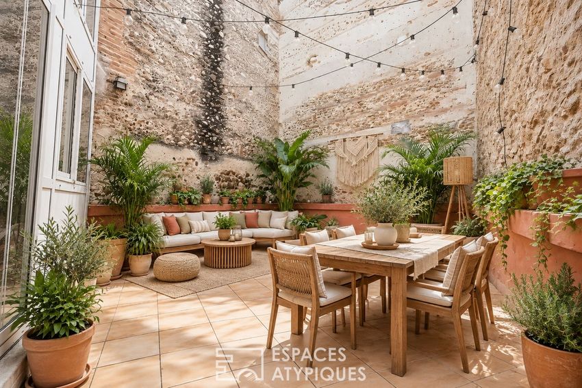 Image Terrasse à  maison mitoyenne de Bompas
