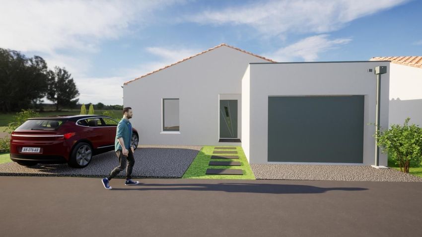 Image Façade à  maison individuelle de Brem-sur-Mer