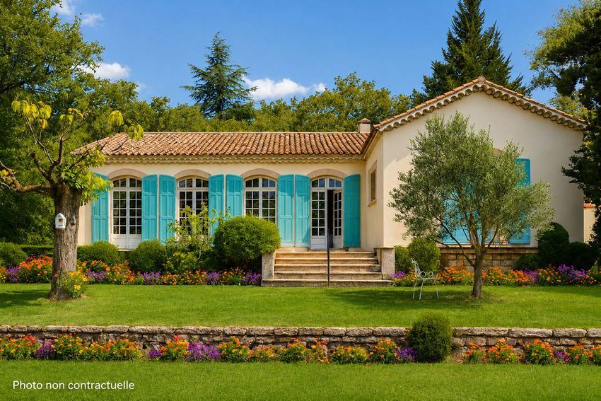 Image Façade à  maison individuelle de Lamanon