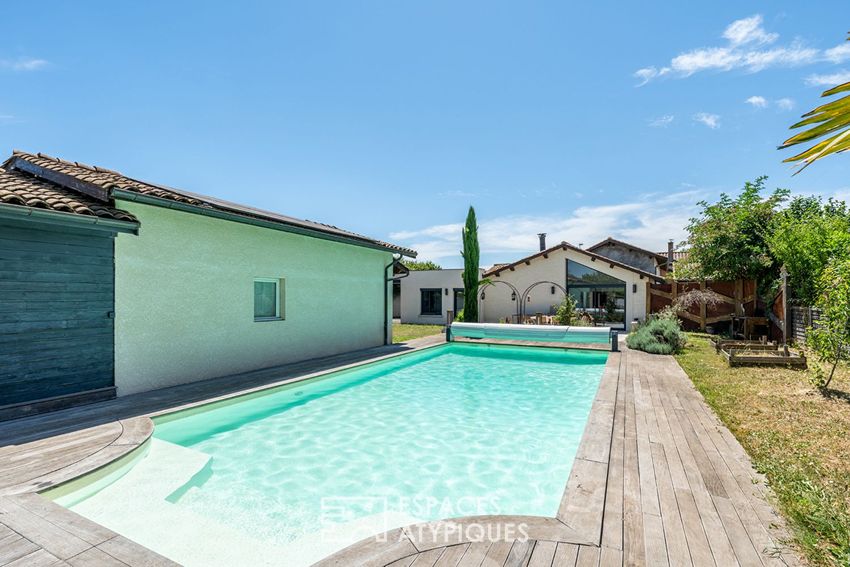 Image Piscine à  maison mitoyenne de Taponas